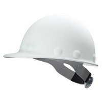 Honeywell P2ARW01A000 Fibre-Metal White Roughneck P2A Series Class C And G ANSI Type 1 Fiberglass Hard hat With Ratchet Suspension